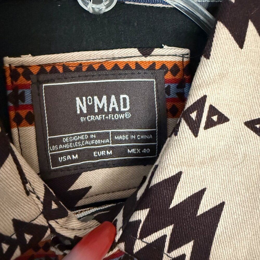 Nomad Aztec Print Long-Sleeve Shacket NWT - Picture 3 of 5